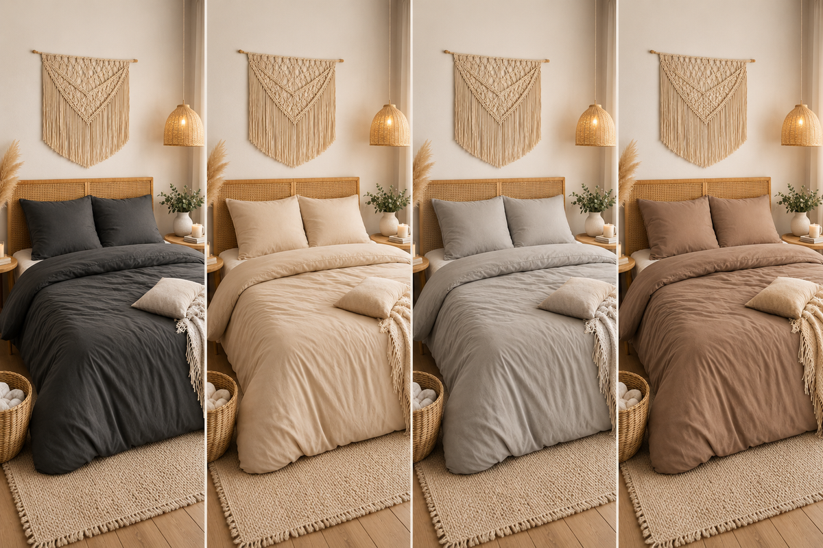 Parure de lit Sensation Flanelle - Gris