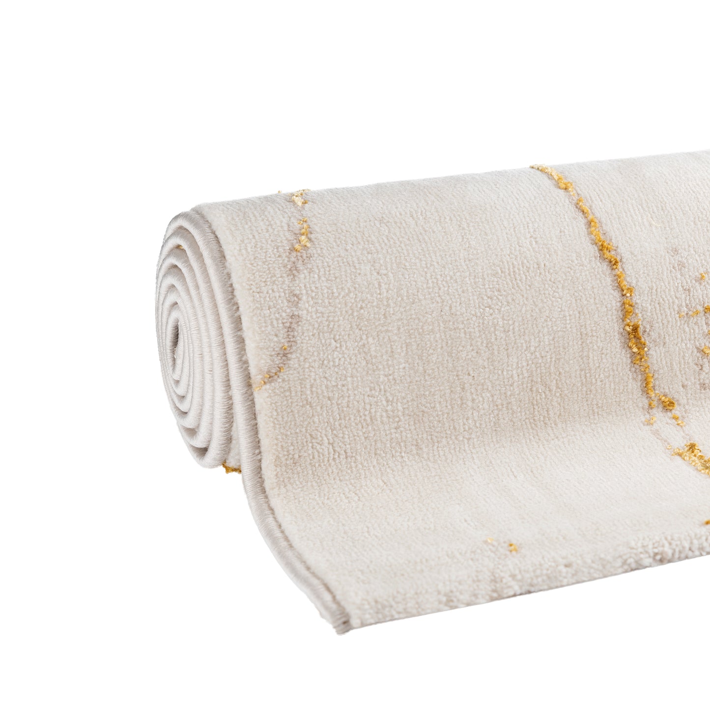 Tapis LARA 805 Beige/Doré – Effet marbre