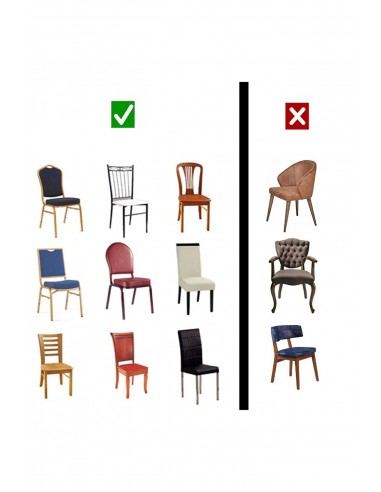 Lot de Housse de chaise Extensible Coloré M'DECO