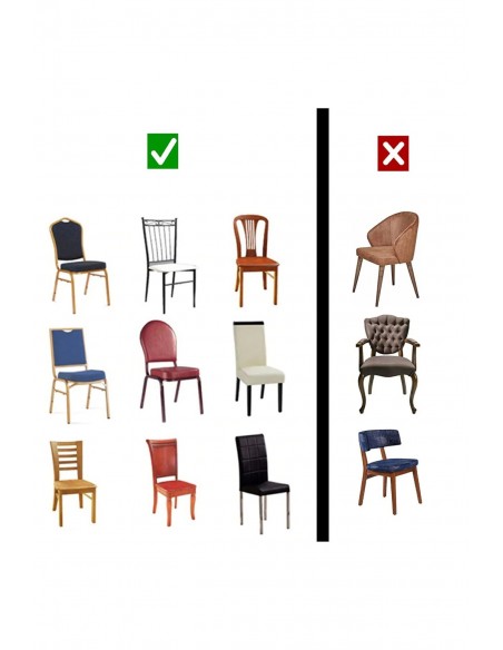 Lot de Housse de chaise Extensible Coloré M'DECO