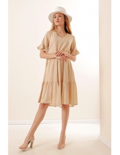 Robe Col V à Pois MT Clothes