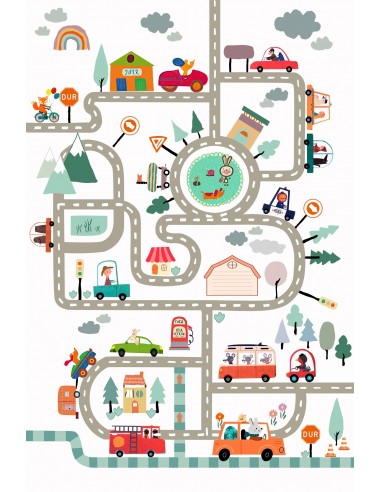 Tapis Circuit de voiture Mani Textile
