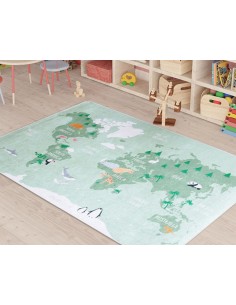 Tapis Enfant Monde Mani Textile