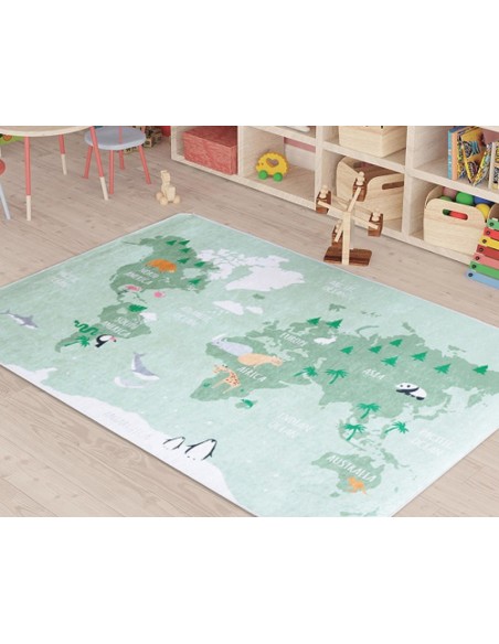 Tapis Enfant Monde Mani Textile