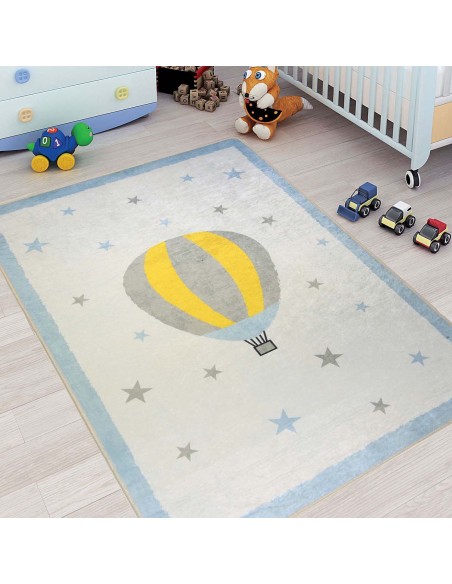Tapis Enfant MONGOLFIERE Mani Textile