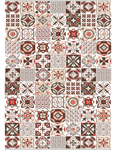 Tapis de Cuisine Carreaux de Ciment