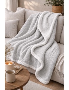 Plaid Bi Matière Gaze de...