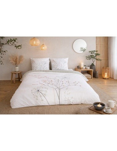 Parure de lit FLEUR ZEN – 100% coton...