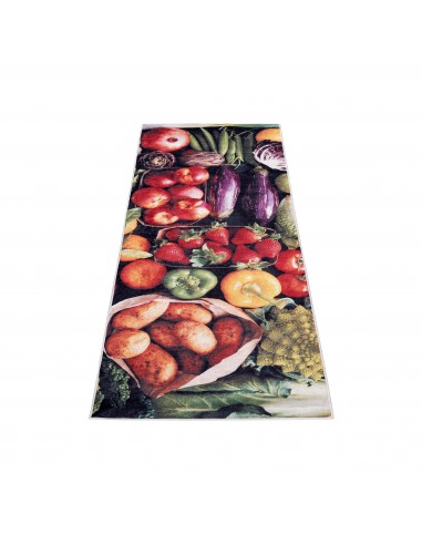 Tapis de cuisine fruits et légumes dans une cuisine moderne lumineuse