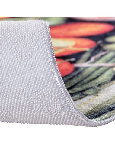 Dessous antidérapant du tapis de cuisine imprimé légumes