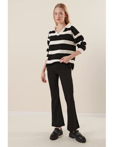 Pantalon Pattes Evasés - Noir