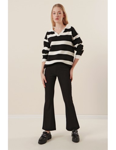 Pantalon Pattes Evasés - Noir