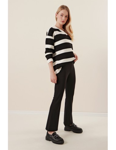 Pantalon Pattes Evasés - Noir