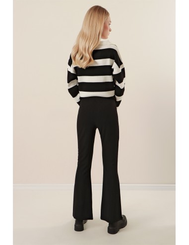 Pantalon Pattes Evasés - Noir