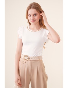 Chemisier Tricot - Blanc
