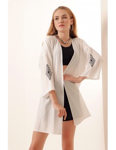Kimono Brodé - Blanc
