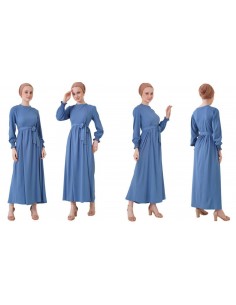 Robe Hijab - Bleu Indigo