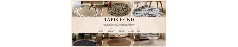 Tapis Rond | Tapis Design et Décoratifs pour Salon et Chambre