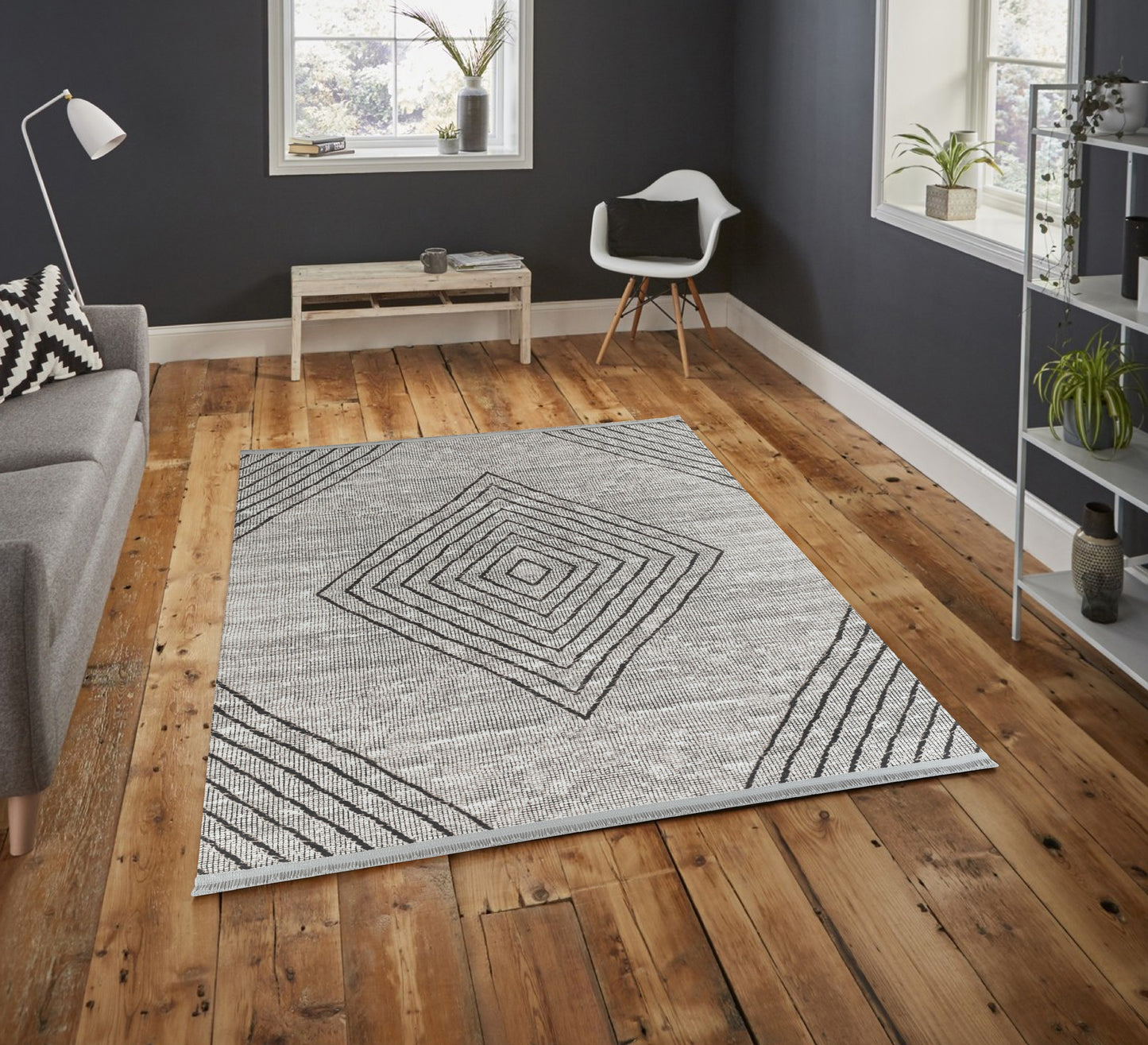 Tapis chenille géométrique EFE 1010 Marron