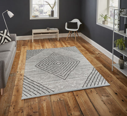 Tapis chenille géométrique EFE 1010 Marron