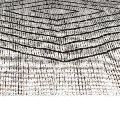 Tapis chenille géométrique EFE 1010 Marron