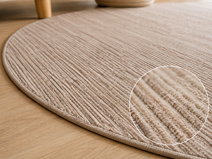 Tapis rond uni LIMA 1050 Beige – 2250 g/m²
