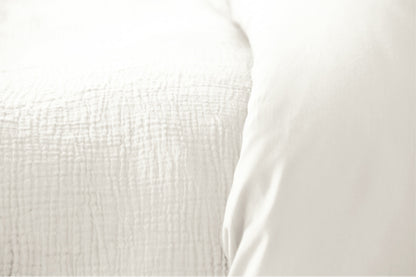 Parure de lit UNI Gaze de Coton - Blanc
