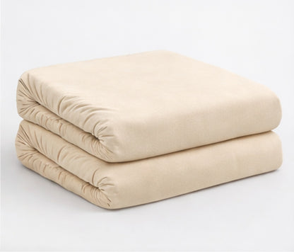 Drap housse microfibre 90x190cm en lot - Multicolore - Lot de 2