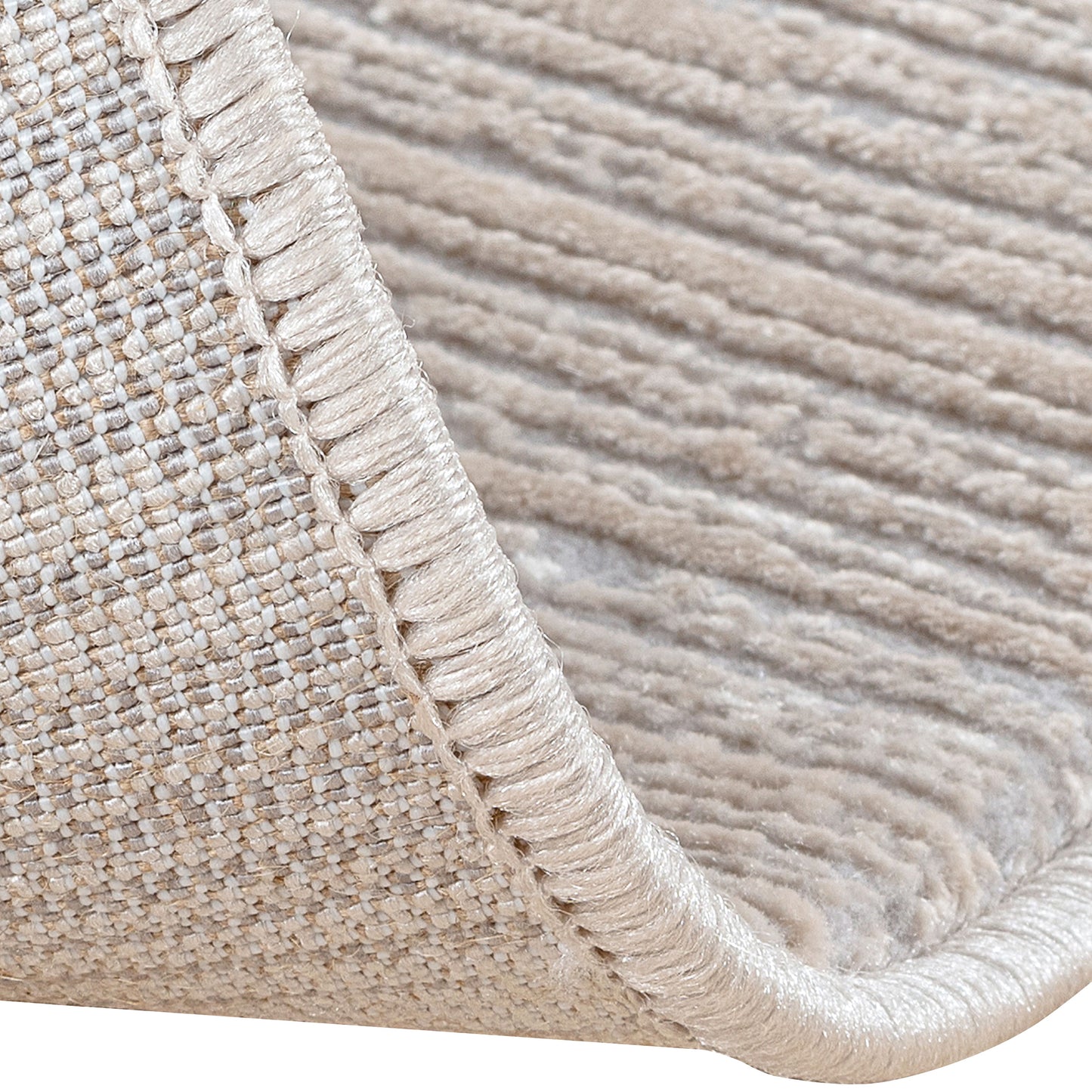 Tapis rond uni LIMA Beige/Gris – 2250 g/m²
