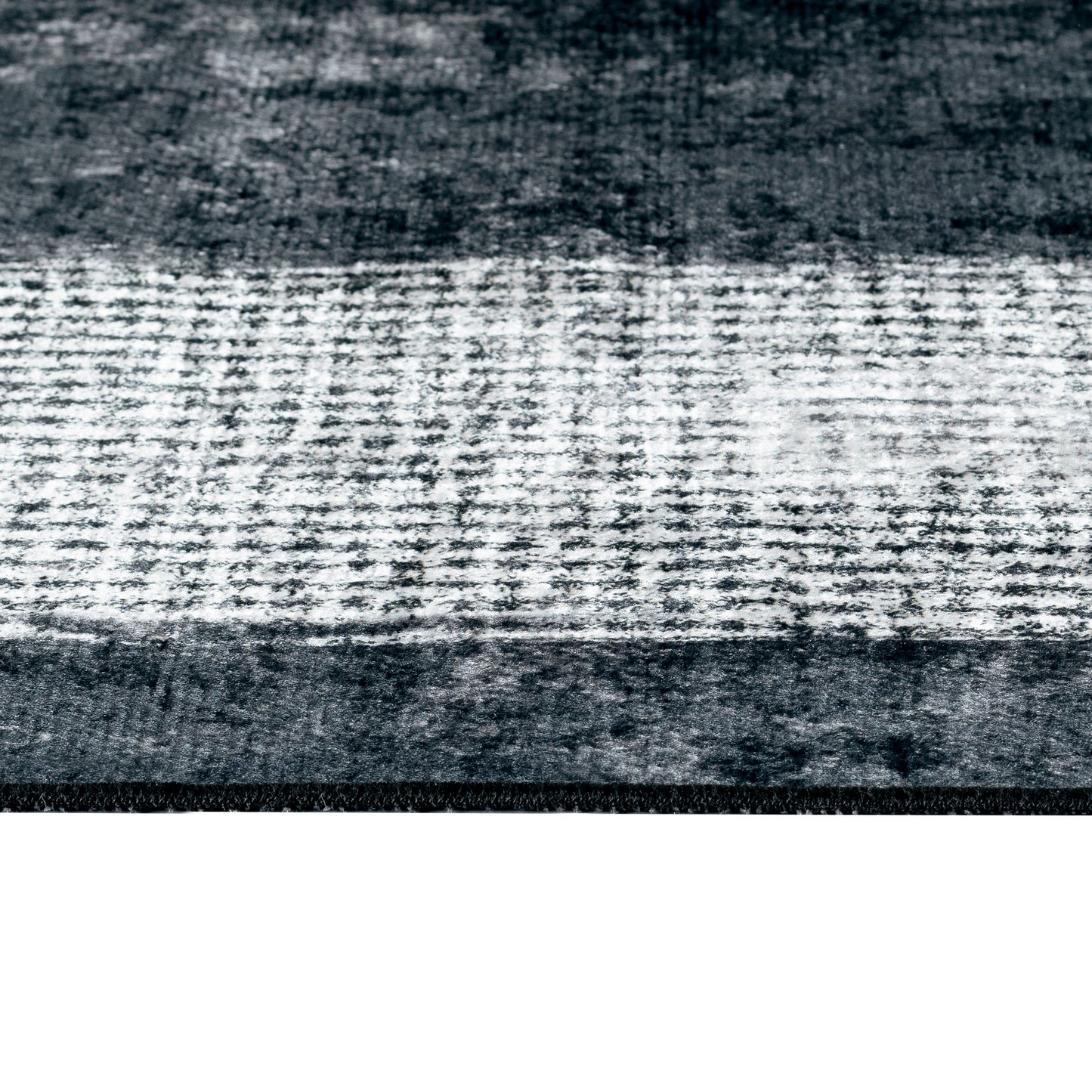 Tapis moderne 9030 Noir/Gris à bordure contrastée