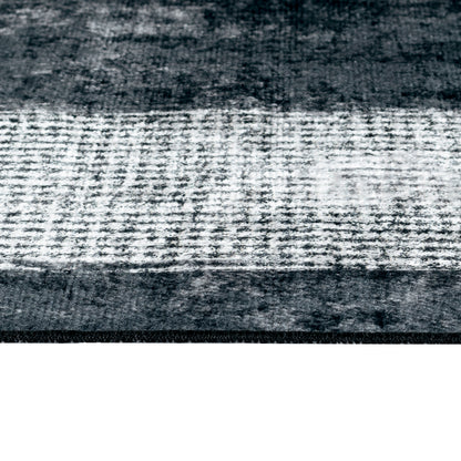 Tapis moderne 9030 Noir/Gris à bordure contrastée