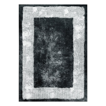 Tapis moderne 9030 Noir/Gris à bordure contrastée