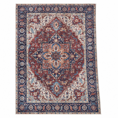 Tapis oriental vintage rouge et bleu – CAIMAS 9000