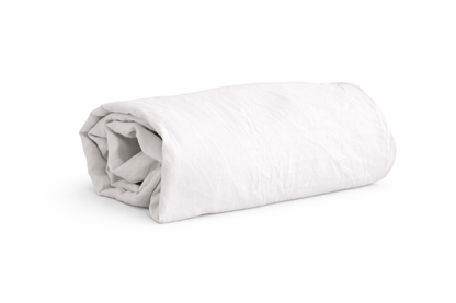 Drap-housse en micro lavé - Bonnet 25 cm - Blanc