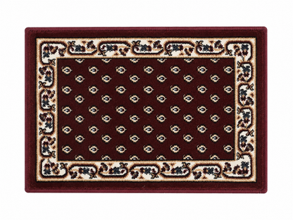 Petit tapis oriental bordeaux épais 40 × 60 cm – Motifs traditionnels