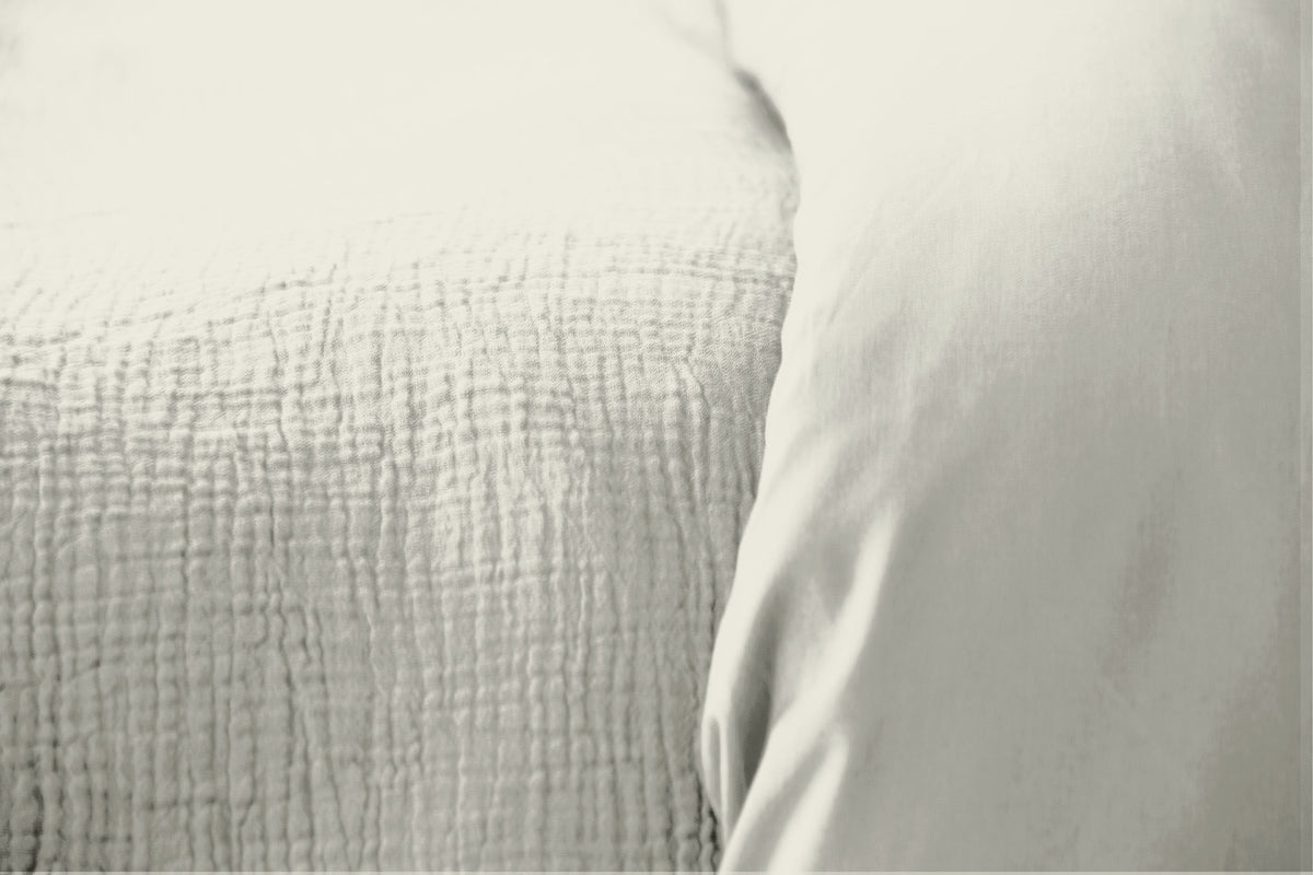 Parure de lit UNI Gaze de Coton - Gris