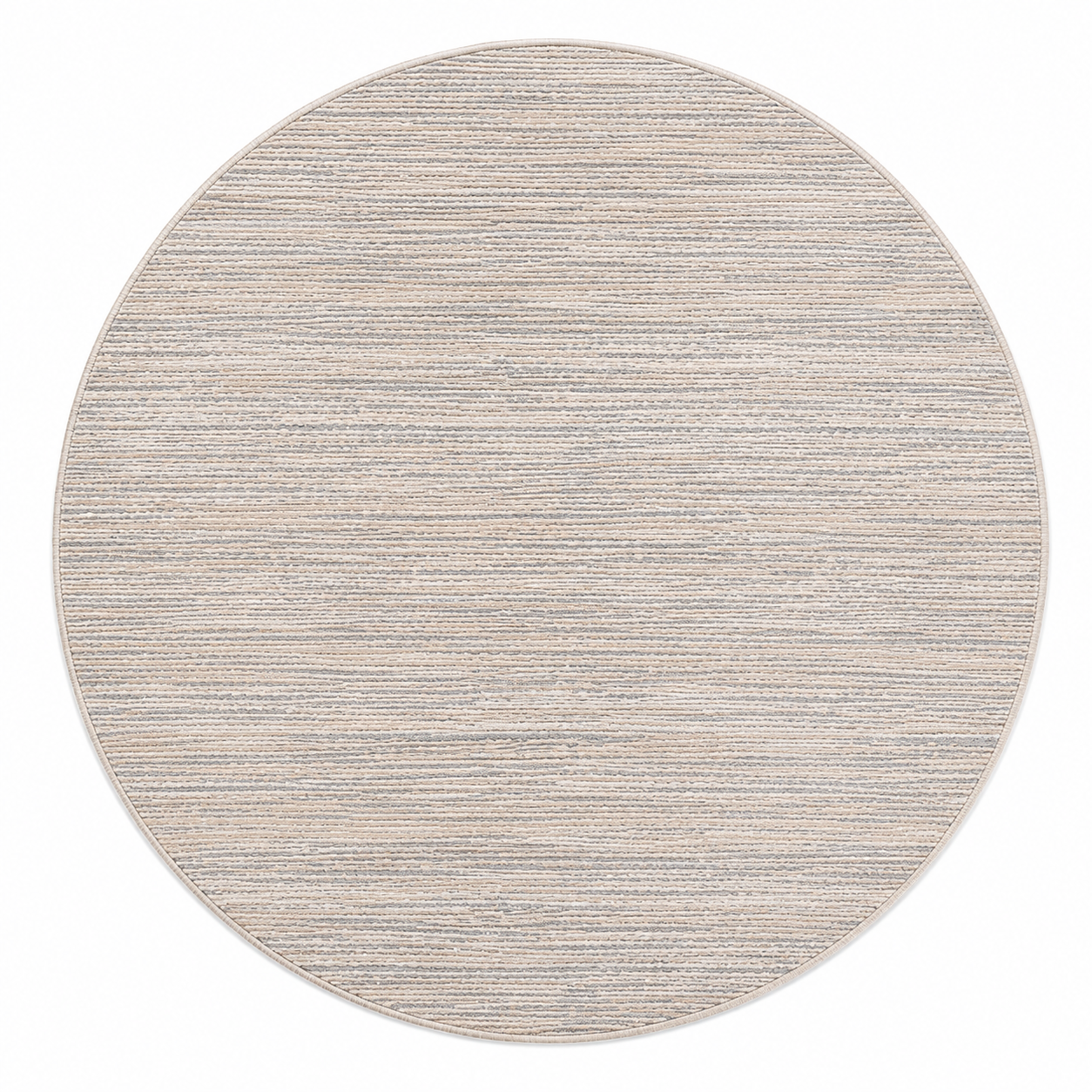 Tapis rond uni LIMA Beige/Gris – 2250 g/m²
