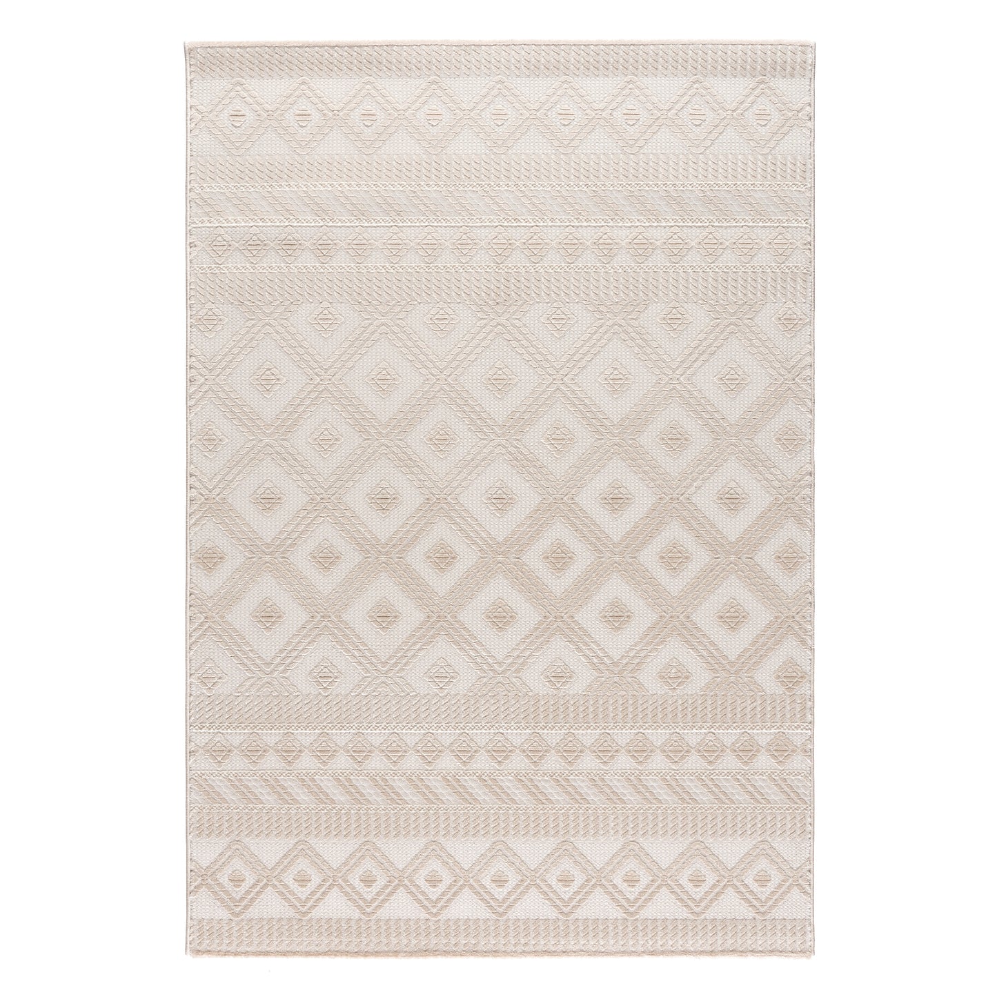 Tapis berbère LUXURY 6700 Beige à motifs géométriques