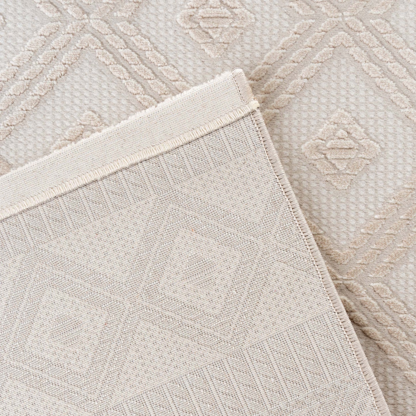 Tapis berbère LUXURY 6700 Beige à motifs géométriques