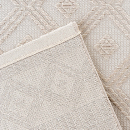 Tapis berbère LUXURY 6700 Beige à motifs géométriques