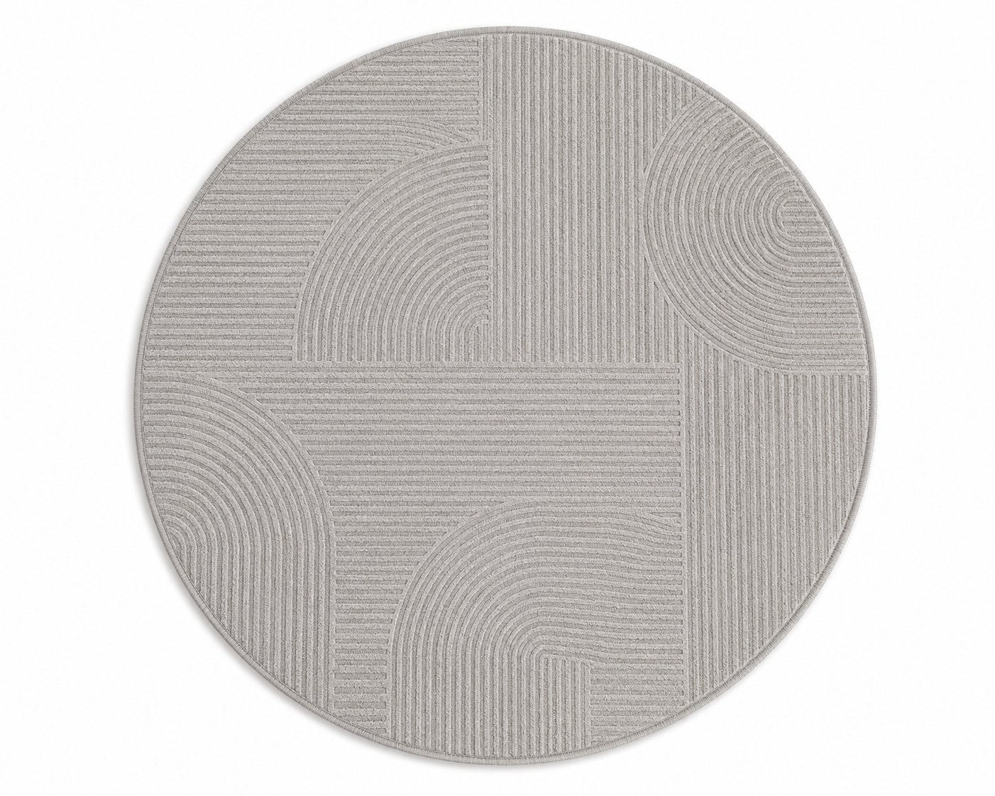Tapis rond moderne MODA 1130 Gris – Motif graphique
