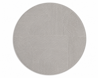 Tapis rond moderne MODA 1130 Gris – Motif graphique