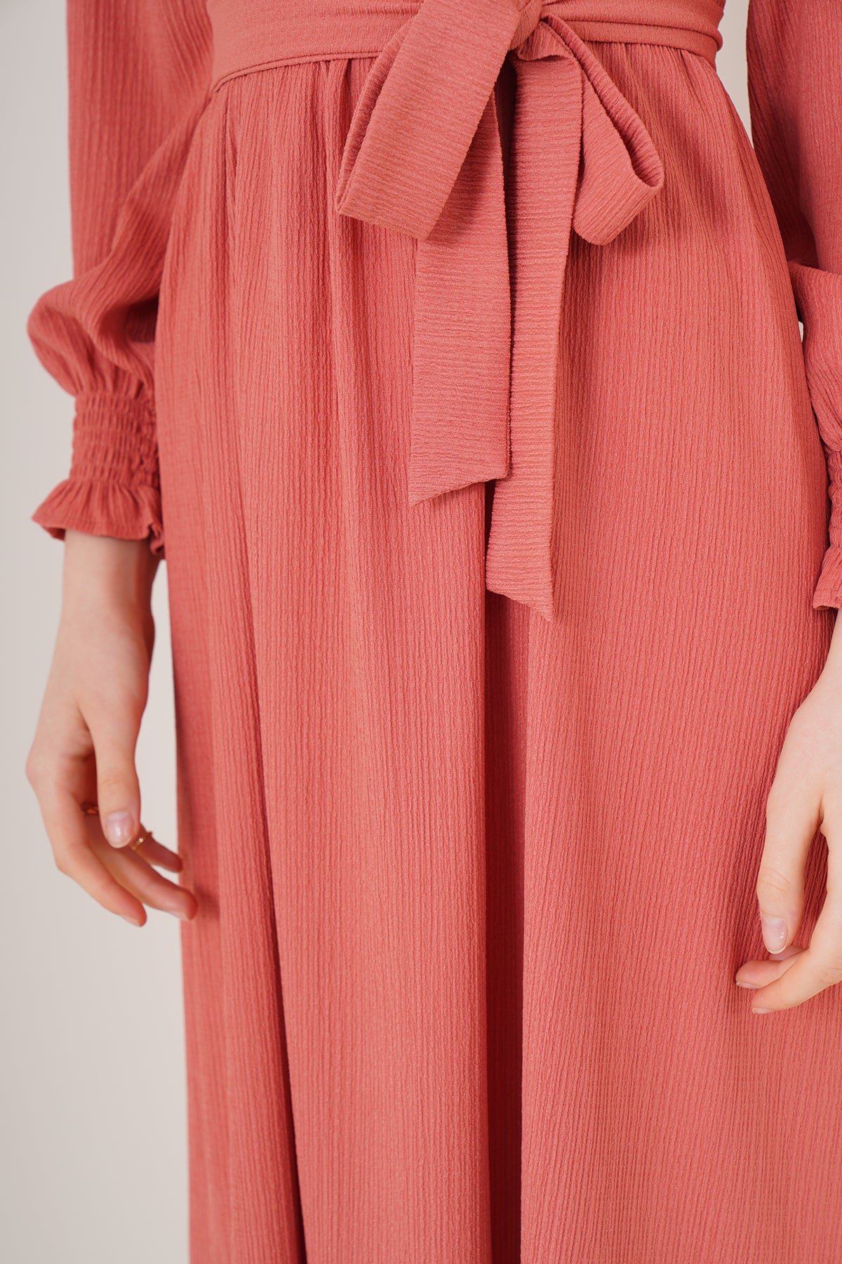 Robe Longue ceinturé - Rose
