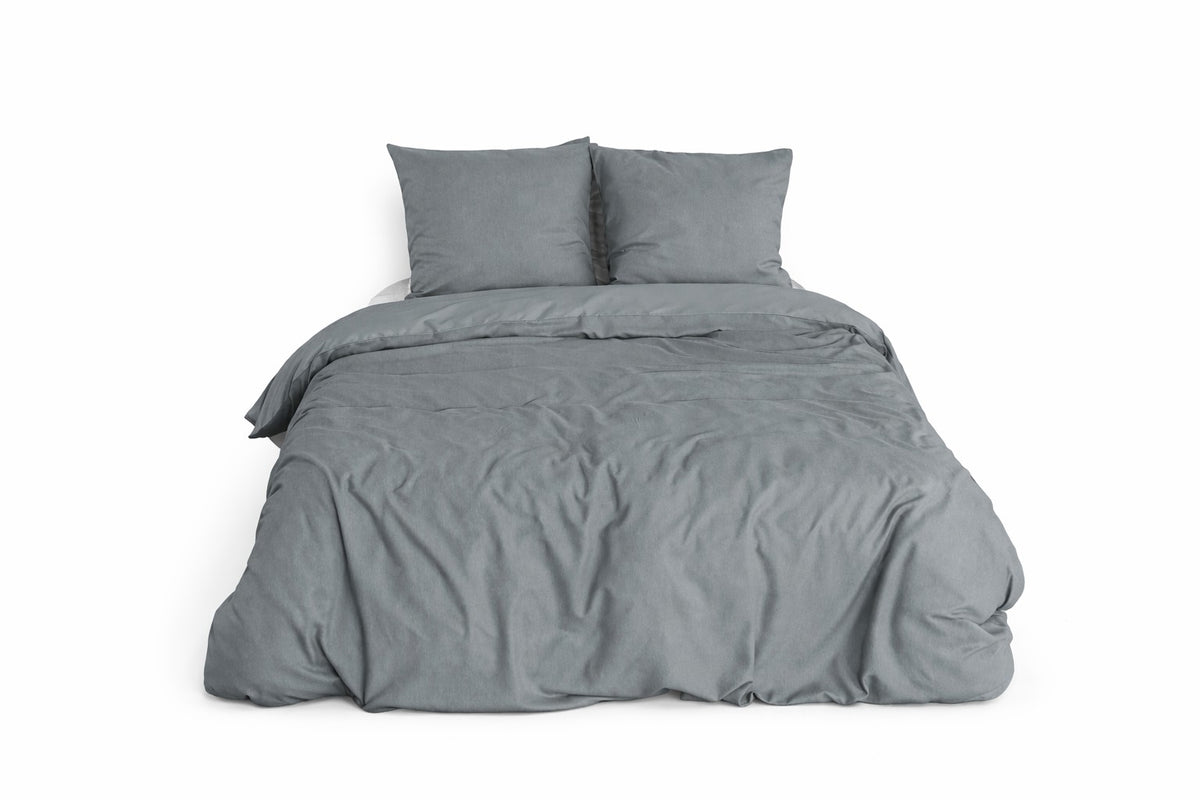 Parure de lit Sensation Flanelle - Anthracite