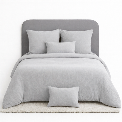 Parure de lit UNI Gaze de Coton - Gris