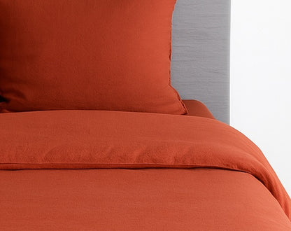 Parure de lit UNI Micro Lavée - Bisque