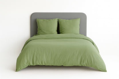 Parure de lit UNI Micro Lavée - Vert