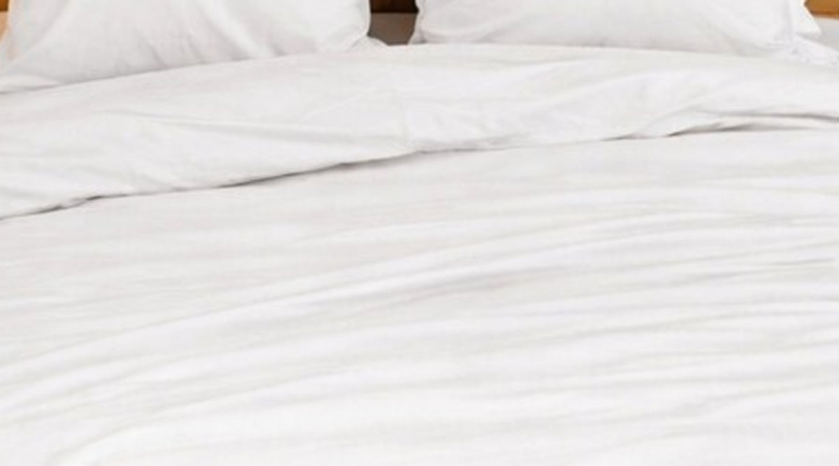Parure de Lit en Percale de Coton 65 fils/cm² - Blanc