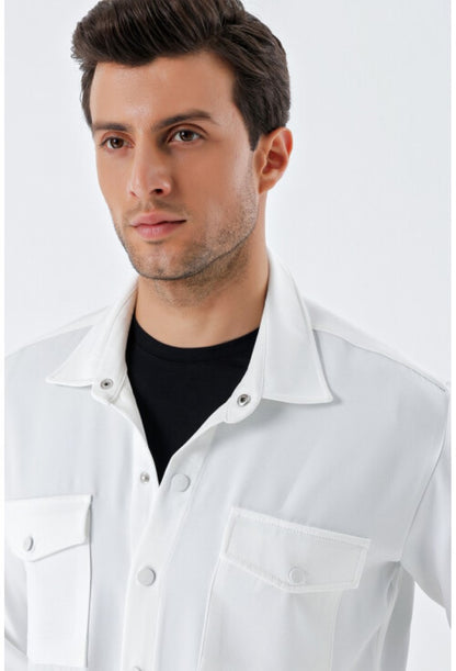 Chemise Oversize Homme - Blanc