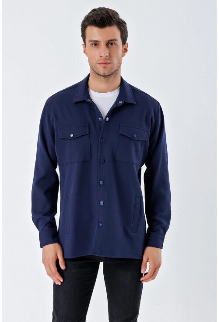 Chemise Oversize Homme - Bleu